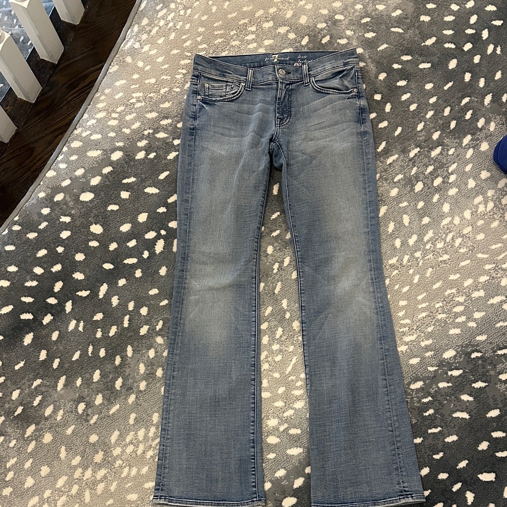 7 For All Mankind Light Blue Flare Jeans